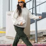 Shay Mitchell in an Orange Beanie Hat Was Seen Out in West Hollywood