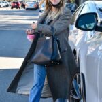 Ashlee Simpson in a Grey Coat Was Seen Out in West Hollywood