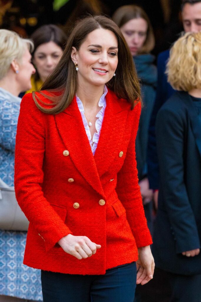Catherine Duchess of Cambridge in a Red Blazer
