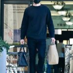 Chace Crawford in a Black Protective Mask Stops by McCall’s Market to Pick Up Some Groceries in Los Feliz