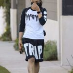 Christina Milian in a Black Shorts Was Seen Out in Studio City