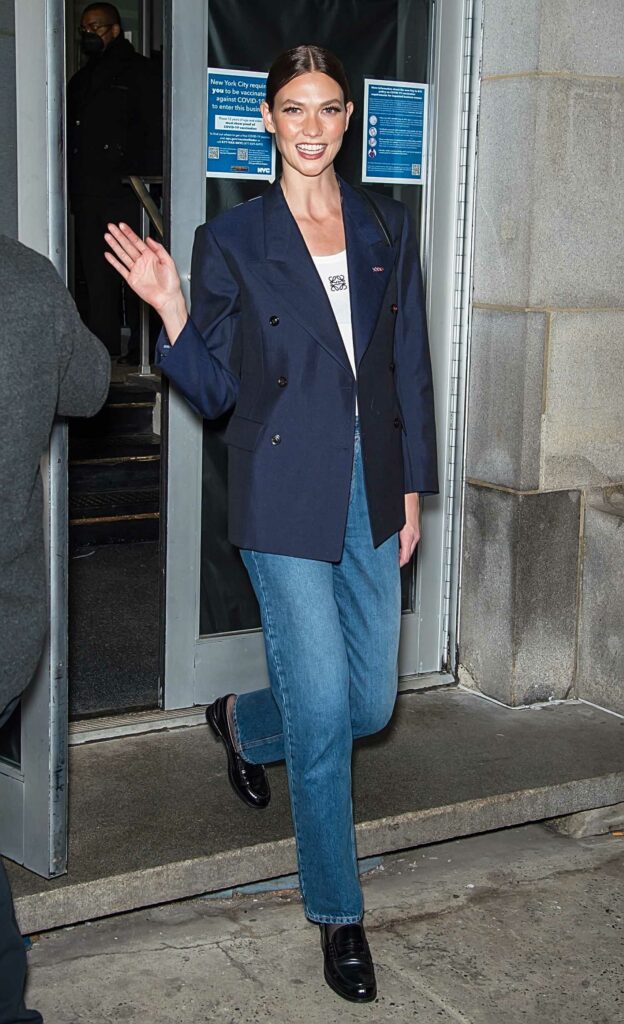 Karlie Kloss in a Blue Blazer