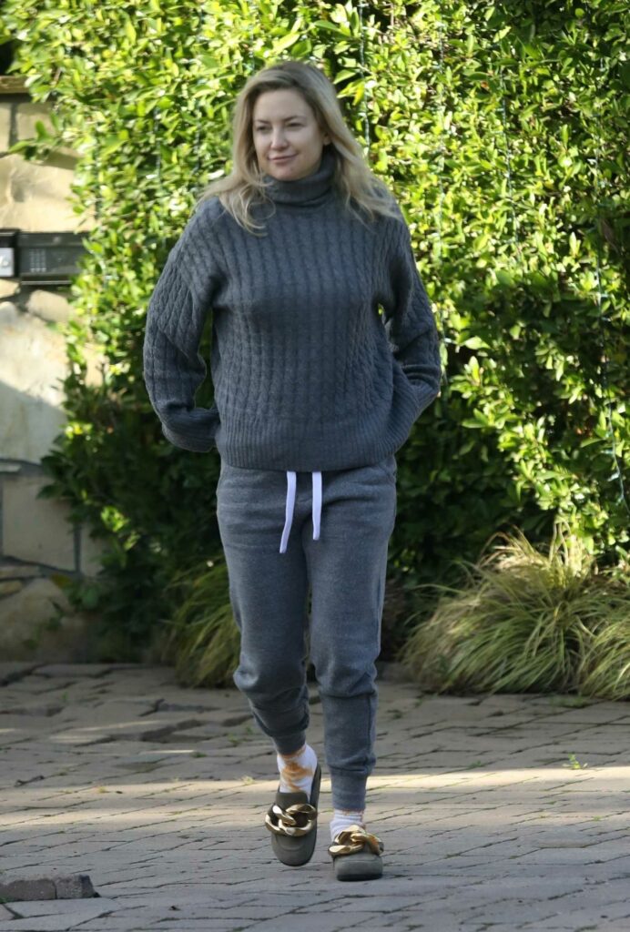 Kate Hudson in a Grey Sweater