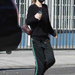 Lily-Rose Depp in Black Protective Mask Stops to Grab Coffee in Los Feliz