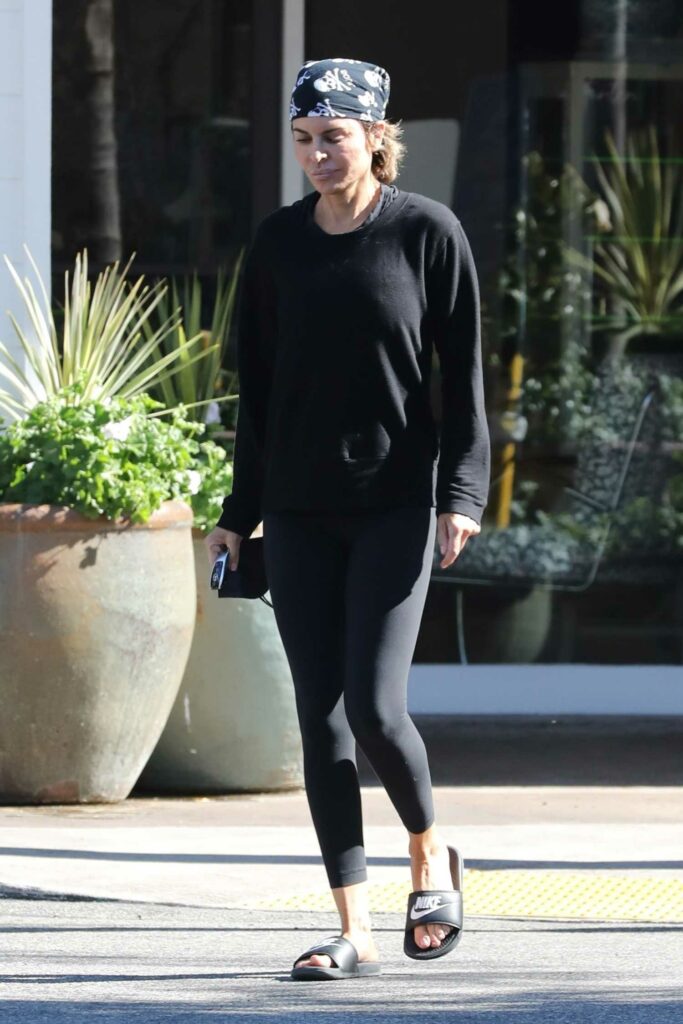 Lisa Rinna in a Black Outfit
