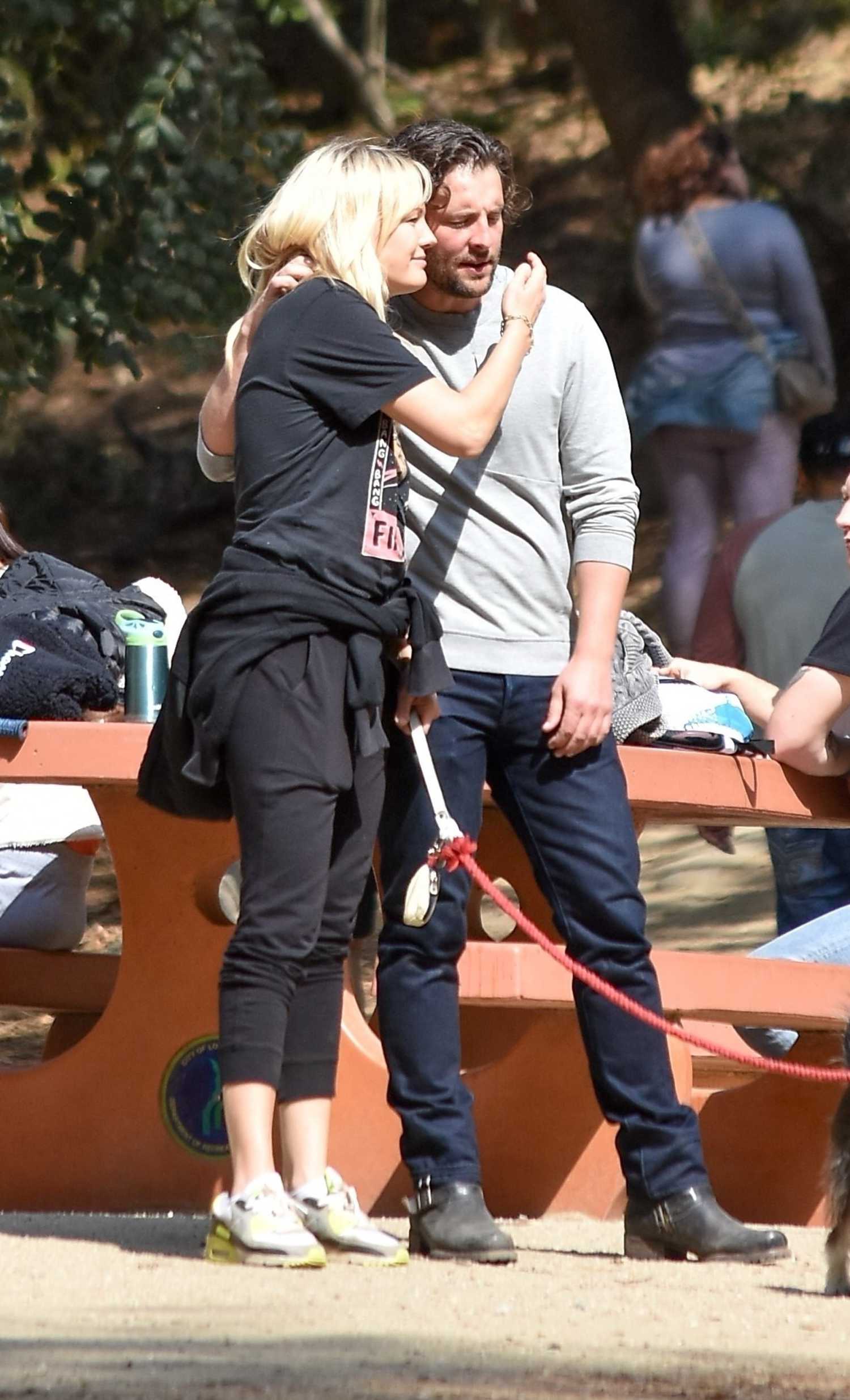 Malin Akerman in a Black Tee Was Seen Out with Her Husband Jack