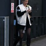 Vogue Williams in a Black Mini Dress Was Seen Out in West London