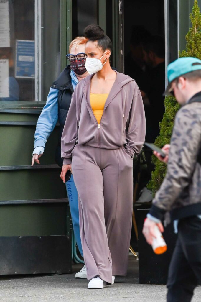 Alicia Keys in a Protective Mask
