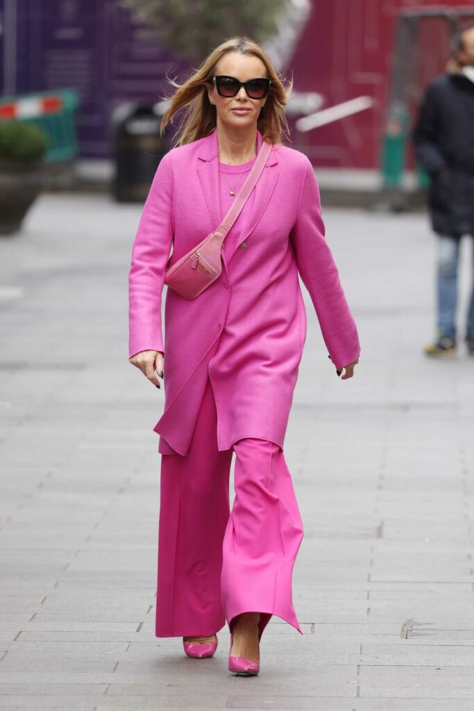 Amanda Holden in a Pink Outfit