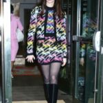 Anne Hathaway in a Colorful Ensemble Leaves NBC’s Today in New York City
