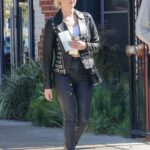 Ashley Benson in a Black Leather Jacket Was Seen Out in Los Angeles