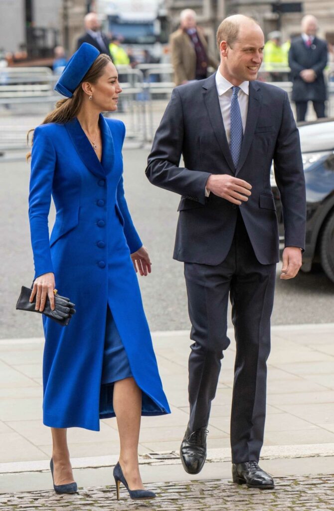 Catherine Duchess of Cambridge in a Blue Coat