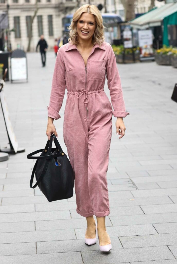 Charlotte Hawkins in a Pink Jumpsuit
