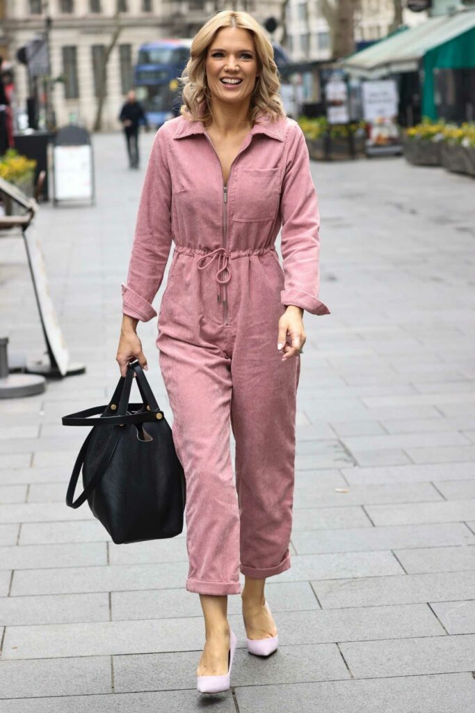 Charlotte Hawkins in a Pink Jumpsuit