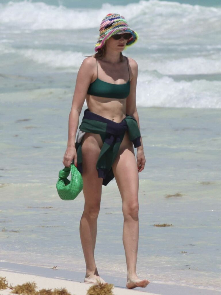 Elsa Hosk in a Green Bikini