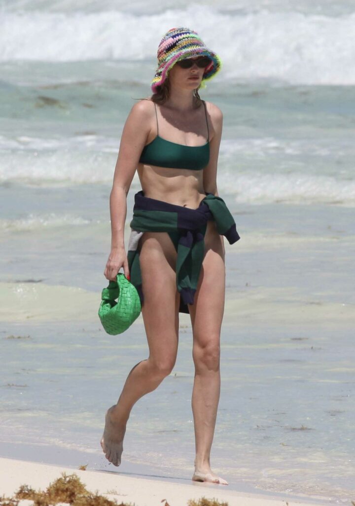 Elsa Hosk in a Green Bikini