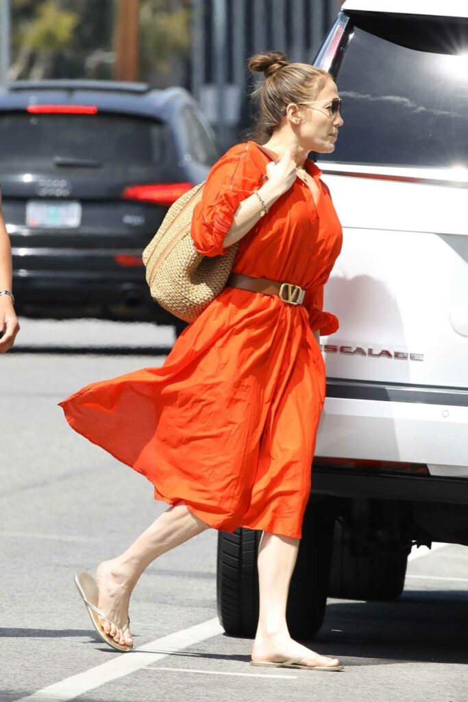 Jennifer Lopez in a Red Dress