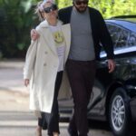 Kate Hudson in a White Coat Was Seen Out with Her Fiance During a Morning Walk in Los Angeles