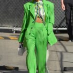 Keke Palmer in a Neon Green Pantsuit Arrives at the El Capitan Entertainment Centre in Hollywood