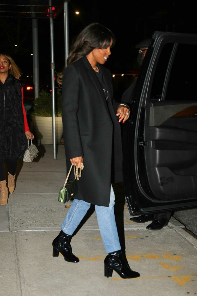 Kelly Rowland in a Black Coat