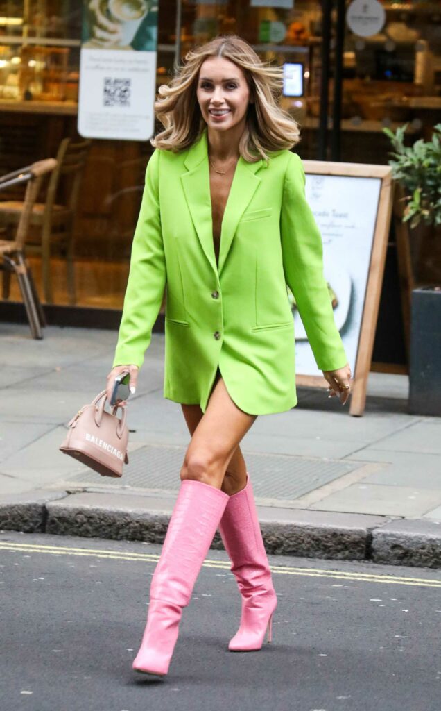 Laura Anderson in a Neon Green Blazer