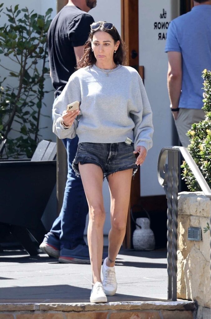 Lauren Silverman in a Grey Sweatshirt