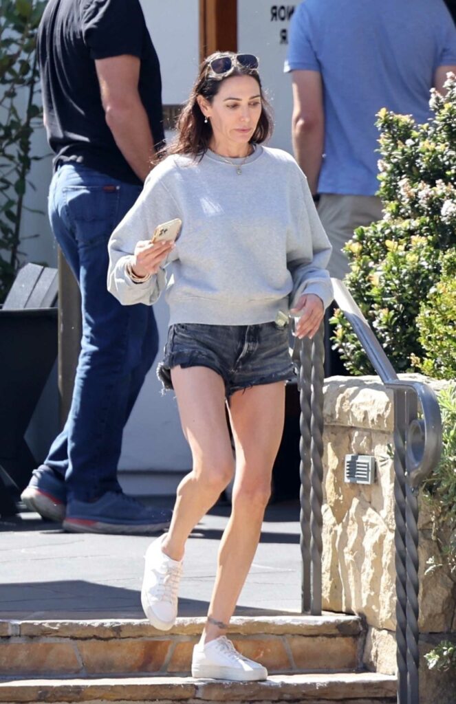 Lauren Silverman in a Grey Sweatshirt