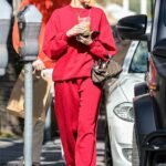 Madison Beer in a Red Sweatsuit Was Seen Out in Beverly Hills