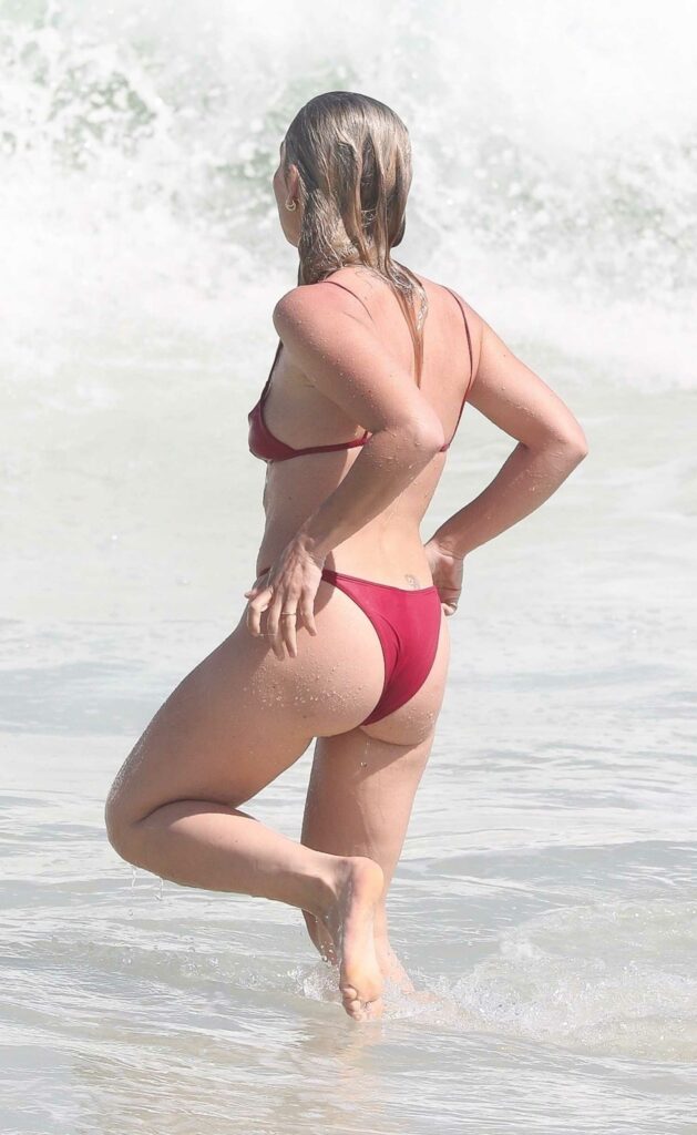 Melissa Cohen in a Red Bikini