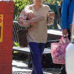 Vanessa Paradis in a Beige Sweater Enjoys a Solo Grocery Run in the Hollywood Hills