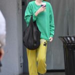 Whitney Port in a Green Sweatshirt Leaves the Nail Salon in Los Angeles