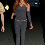 Anitta in a Grey Catsuit Steps Out to Attend Lil Nas X’s Birthday Celebration in Hollywood