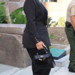 Blac Chyna in a Black Pantsuit Was Seen Out in Los Angeles