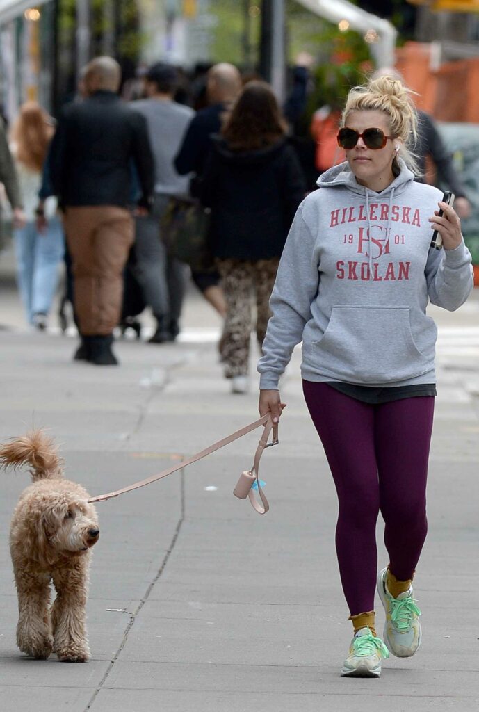 Busy Philipps in a Grey Hoodie