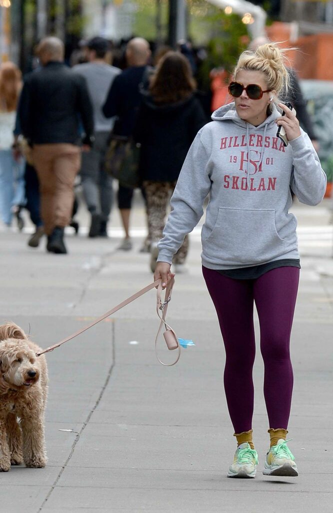 Busy Philipps in a Grey Hoodie