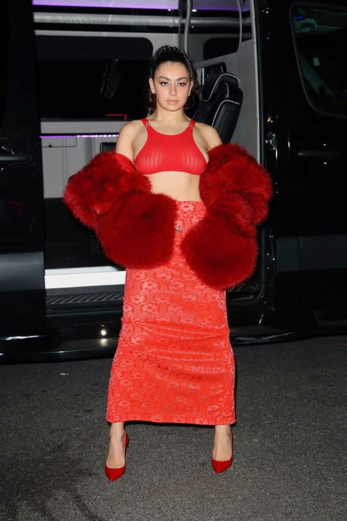Charli XCX in a Red Outfit