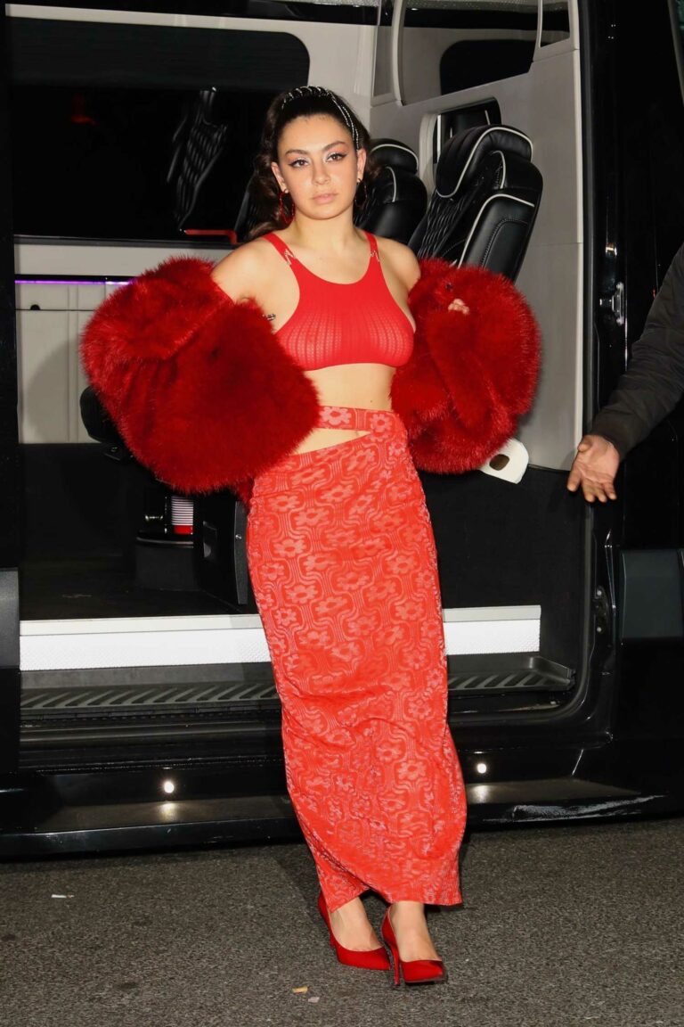 Charli XCX in a Red Outfit Was Seen Out in New York – Celeb Donut