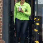 Chloe Brockett in a Neon Green Track Jacket Was Seen Out in Essex