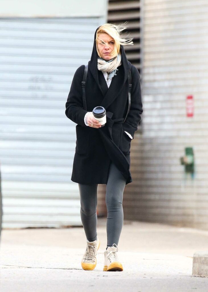 Claire Danes in a Black Coat