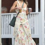Jordana Brewster in a White Floral Dress Was Seen Out in Brentwood
