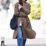Katie Holmes in a Brown Coat Was Swwn Out in New York City