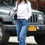 Katie Holmes in a White Sweatshirt Was Seen Out in New York