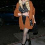 Madonna in a Tan Cardigan Arrives at The Nice Guy in Los Angeles