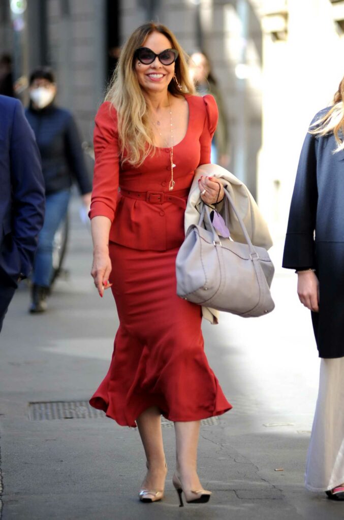 Ornella Muti in a Red Dress