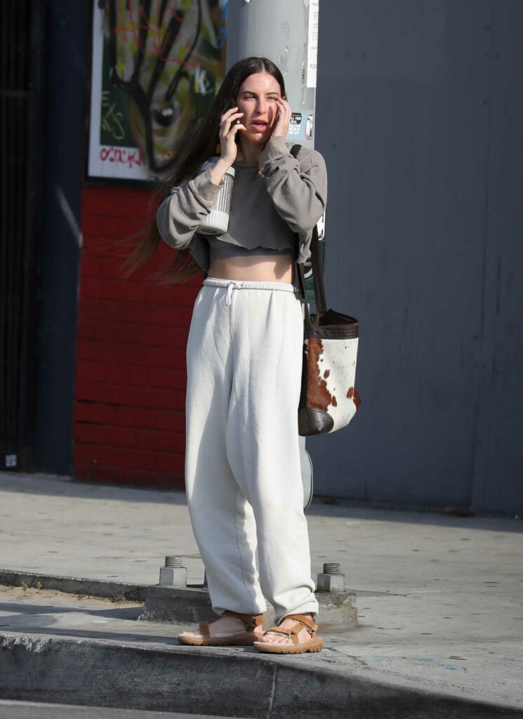 Scout Willis in a White Sweatpants