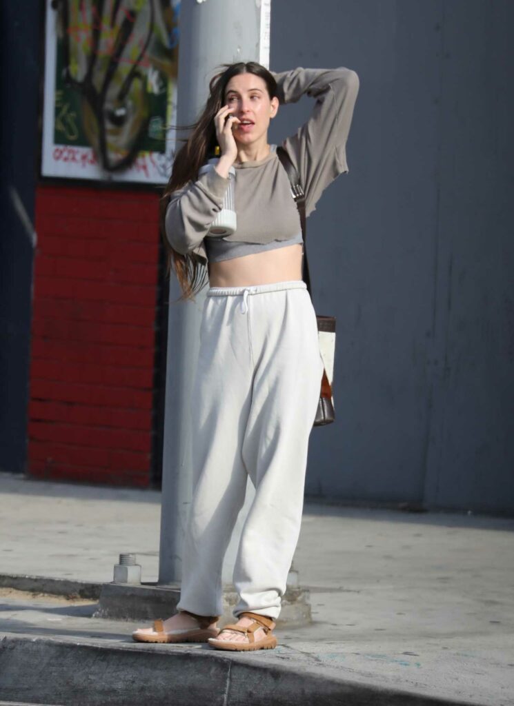 Scout Willis in a White Sweatpants