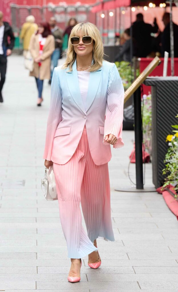 Ashley Roberts in a Two Tone Pantsuit