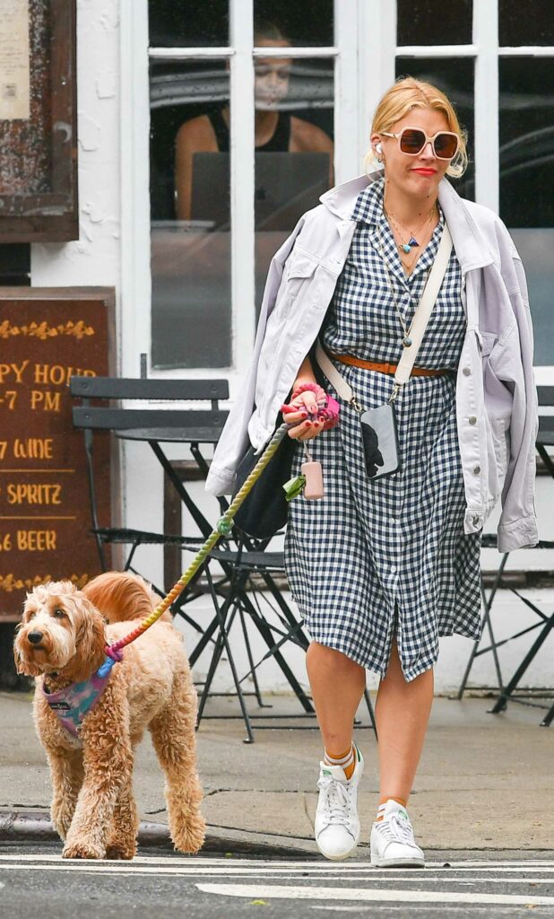 Busy Philipps in a Checked Dress