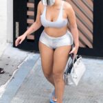 Chaney Jones in a Silver Latex Bikini Was Seen During a Pool Party in Miami