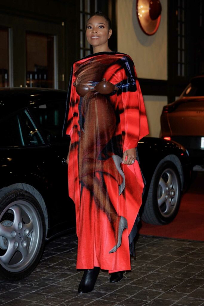 Gabrielle Union in a Red Loewe Gown